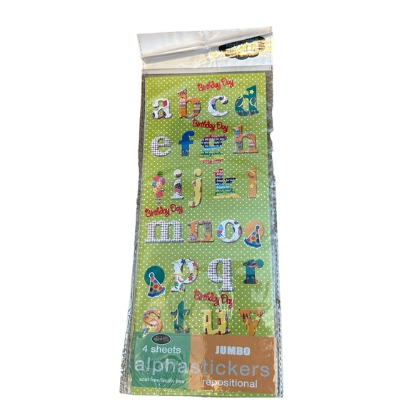 🆕Lot of 6 Different Jumbo Letters/Numbers Sticker Pks For Scrapbooking/Journals - Picture 4 of 7